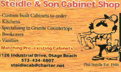 Cabinetry Business Card- Steidle and Son- Phil Steidle 573-434-6807 email: steidlecab@charter.net
