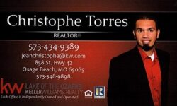 Realty Business Card- Chris Torres 573-434-9389 email: jeanchristophe@kw.com