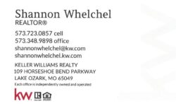 Realty Business Card- Shannon Whelchel 573-723-0857 KW