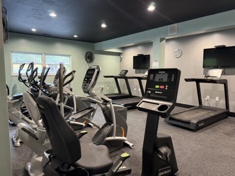 Gym Image: Treadmills, tvs, ellipticals, recumbant bikes