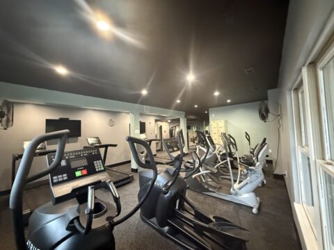 Gym Image: Ellipticals, treadmills, recumbant bikes